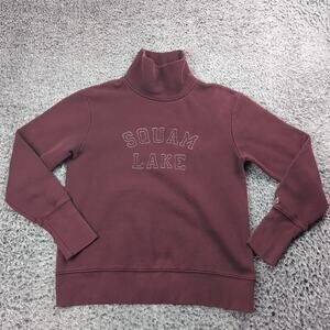 Squam Lake Sweatshirt Adult Small Red Mock Pullover Destination New Hamphire